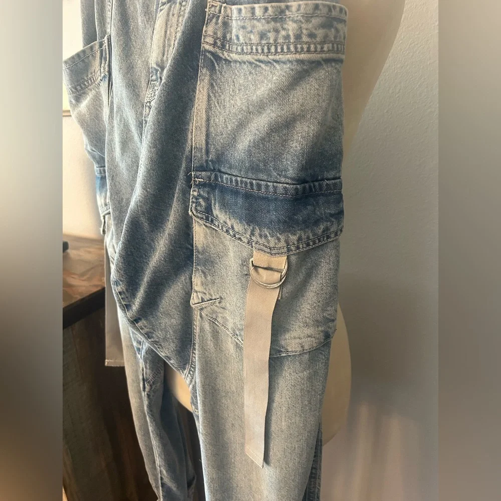 Free People Hazel Pull-On Drop Waist Jeans    Sz S - Picture 2 of 10